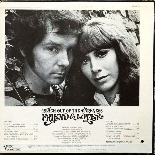 Friend & Lover* : Reach Out Of The Darkness (LP, Album, MGM)