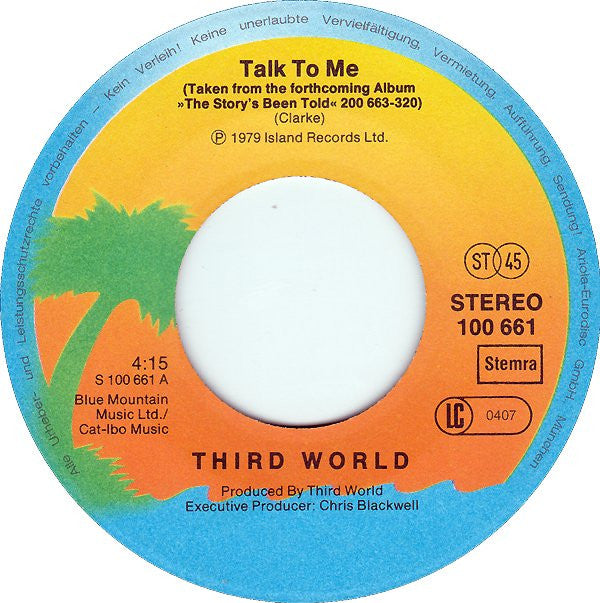 Third World : Talk To Me (7", Single)