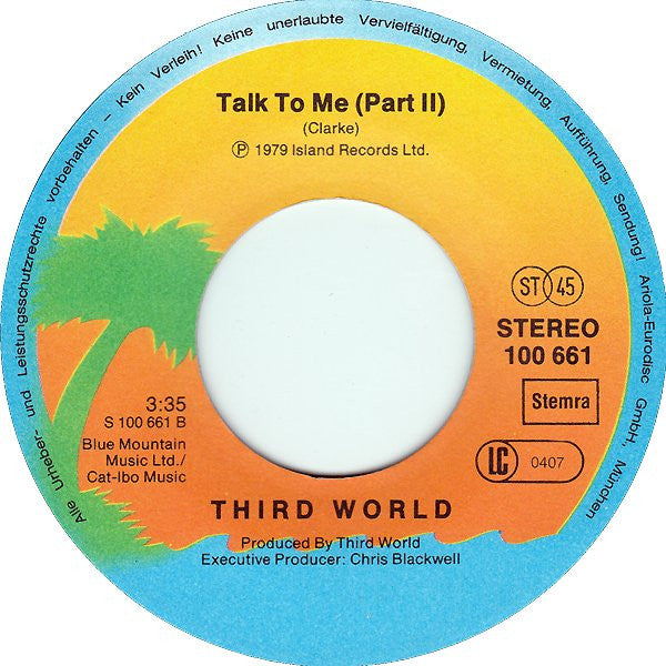 Third World : Talk To Me (7", Single)