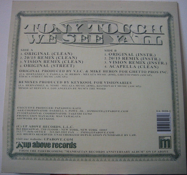 Tony Touch : We See Yall (12")
