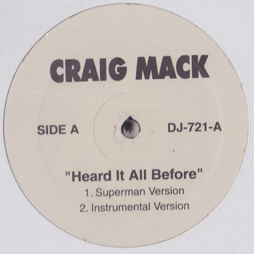 Craig Mack : Heard It All Before / Dat's My Word (12")