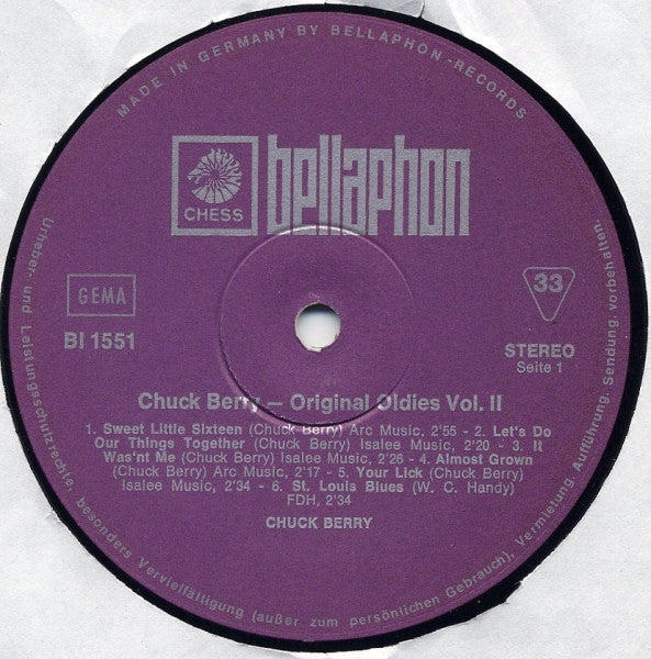 Chuck Berry : Original Oldies Vol. 2 (LP, Comp)