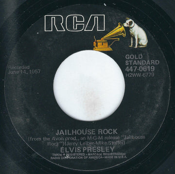 Elvis Presley : Jailhouse Rock / Treat Me Nice (7", Single, RE, Styrene, Ind)