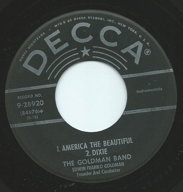 The Goldman Band : The Star Spangled Banner (7")