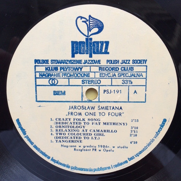 Jarosław Śmietana : From One To Four (LP, Album)