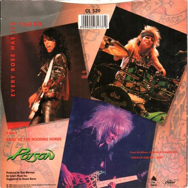Poison (3) : Every Rose Has Its Thorn (7", Single, Pap)