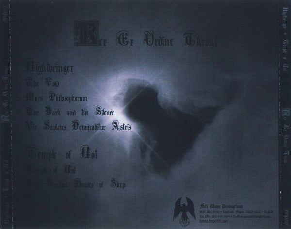 Nightbringer / Temple Of Not : Rex Ex Ordine Throni (CD)
