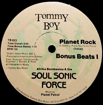 Afrika Bambaataa & the Soul Sonic Force* Music By Planet Patrol : Planet Rock (12", Gre)