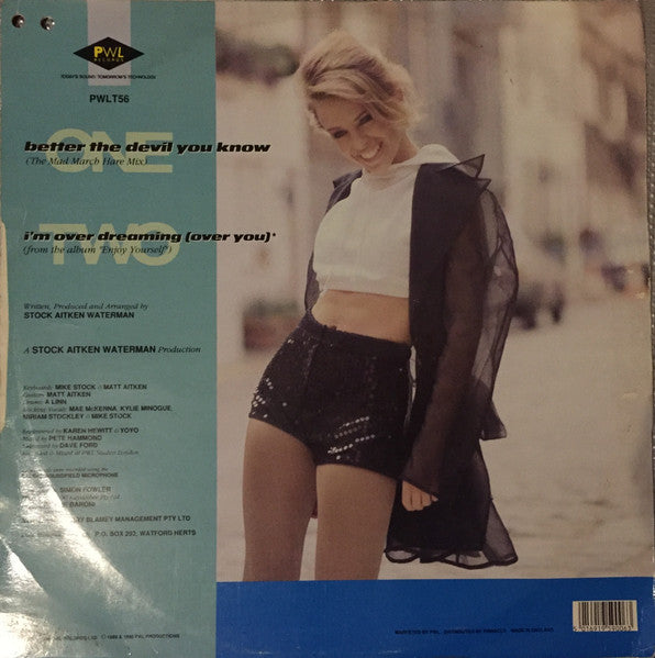 Kylie Minogue : Better The Devil You Know (12", Single)