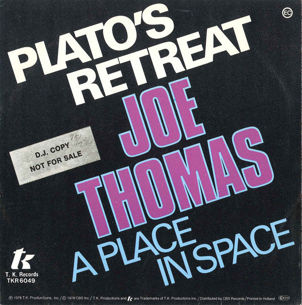 Joe Thomas : Plato's Retreat / A Place In Space (7", Single)