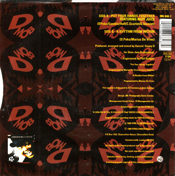 D Mob : Put Your Hands Together (7", Single)
