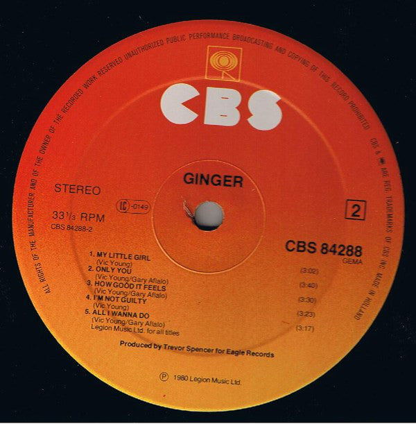 Ginger (11) : Ginger (LP, Album)