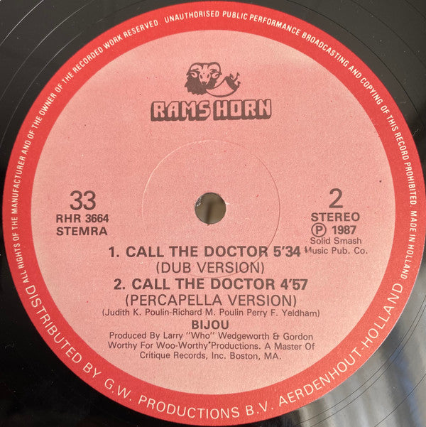 Bijou (5) : Call The Doctor (12")