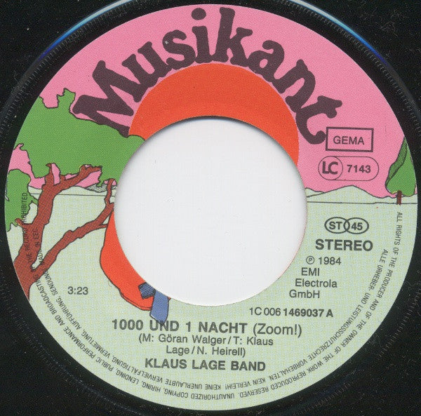 Klaus Lage Band : 1000 Und 1 Nacht (Zoom!) (7", Single)
