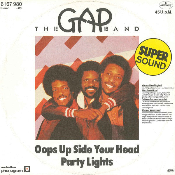 The Gap Band : Oops Up Side Your Head / Party Lights (12", Maxi)
