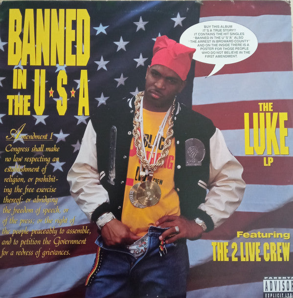 Luke Featuring The 2 Live Crew : Banned In The U.S.A. - The Luke LP (LP, Album)