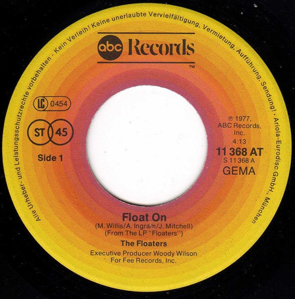 The Floaters : Float On (7", Single)
