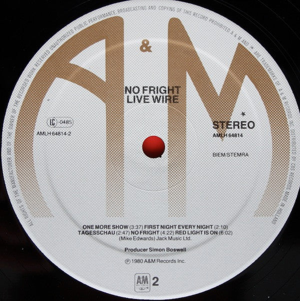 Live Wire (3) : No Fright (LP, Album)