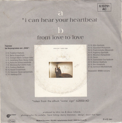 Chris Rea : I Can Hear Your Heartbeat - Remixed Version (7", Single)