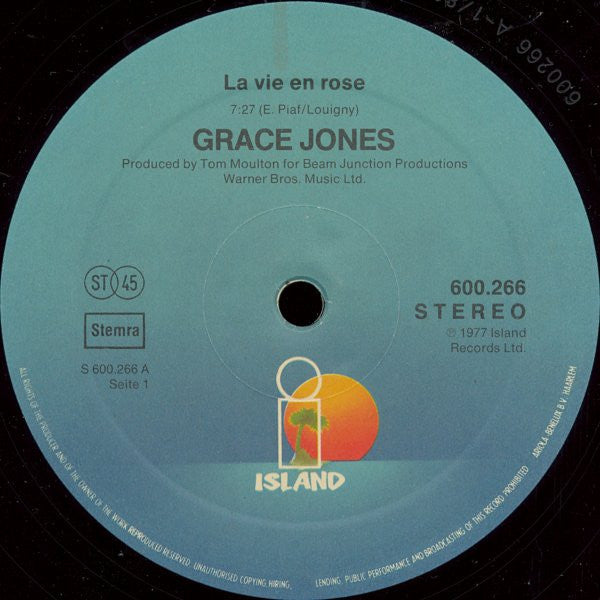 Grace Jones : La Vie En Rose (12", Single)