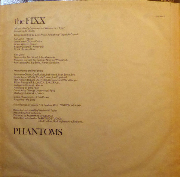 The Fixx : Phantoms (LP, Album)