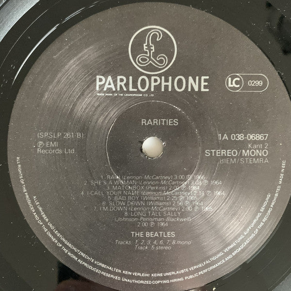 The Beatles : Rarities (LP, Comp, Mono)
