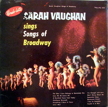 Sarah Vaughan : Sings Songs Of Broadway (LP, Mono, RE)