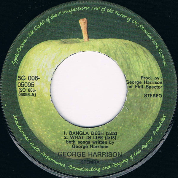 George Harrison : Bangla Desh / What Is Life / My Sweet Lord (7", Maxi)