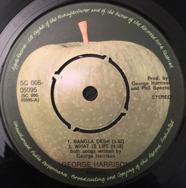 George Harrison : Bangla Desh / What Is Life / My Sweet Lord (7", Maxi)