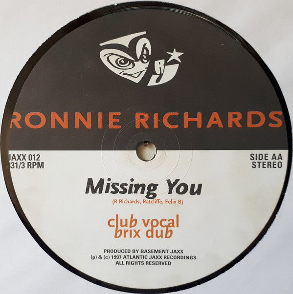 Ronnie Richards : Missing You (12")