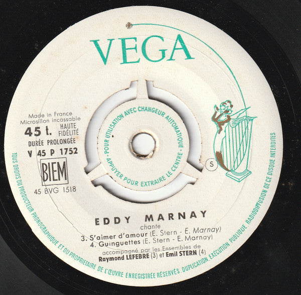 Eddy Marnay : Java / Chiens Perdus Sans Collier / S'aimer D'amour / Guinguettes (7", EP)