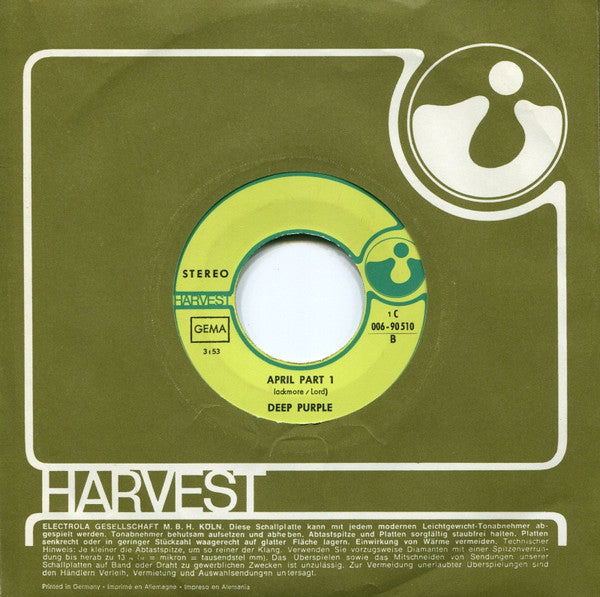 Deep Purple : Hallelujah  (7")