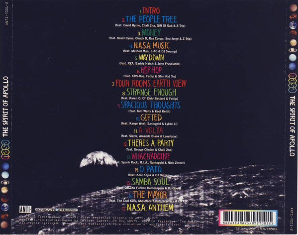 N.A.S.A. (4) : The Spirit Of Apollo (CD, Album)
