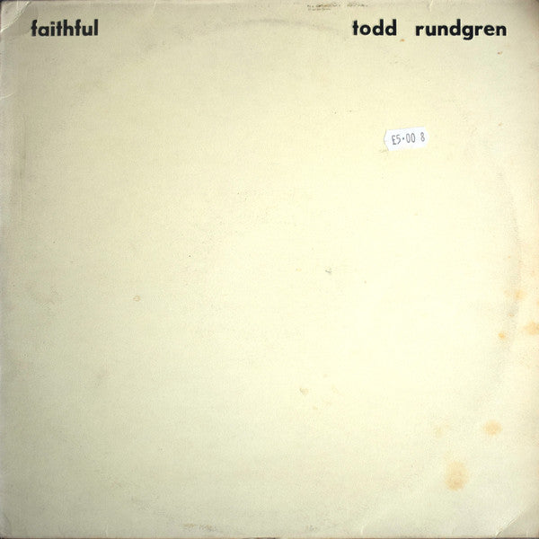 Todd Rundgren : Faithful (LP, Album)