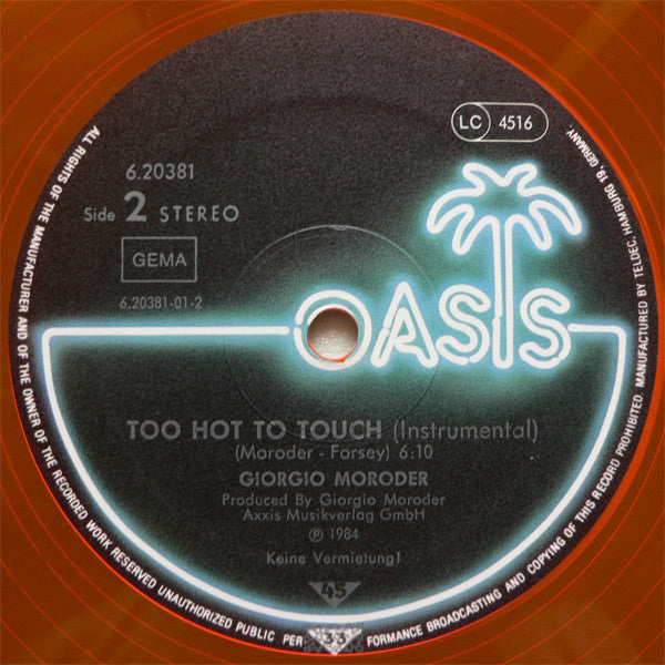 Giorgio Moroder & Paul Engemann : American Dream (12", Maxi, Ora)