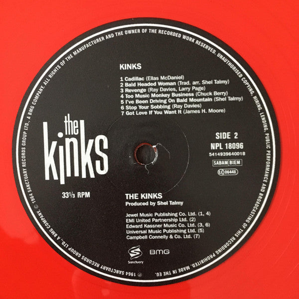 The Kinks : Kinks (LP, Album, Mono, Ltd, RE, RP, Red)