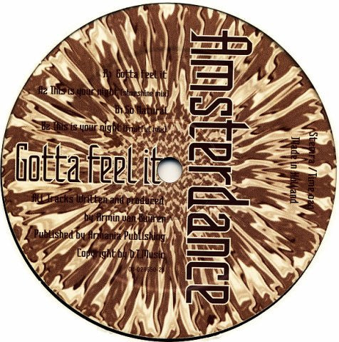 Amsterdance : Gotta Feel It (12")