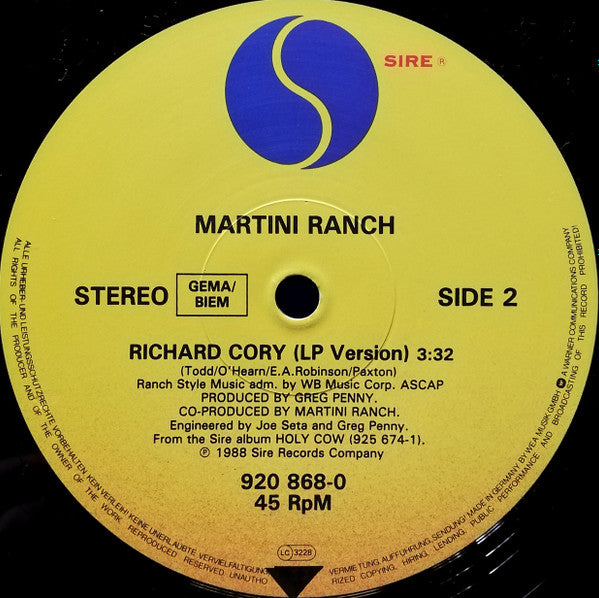 Martini Ranch : Reach (12")