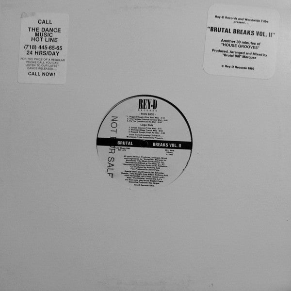 "Brutal Bill" Marquez* : Brutal Breaks Vol. II (12", Promo)