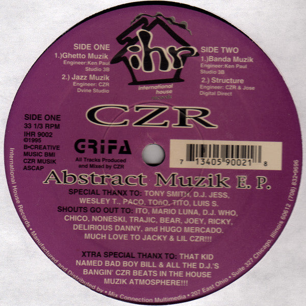 CZR : Abstract Muzik E.P. (12", EP)