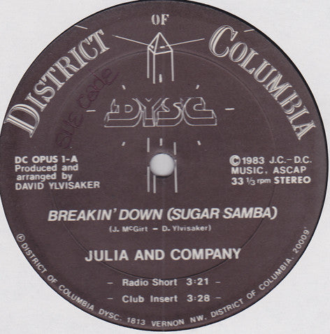 Julia And Company : Breakin' Down (Sugar Samba) (12")