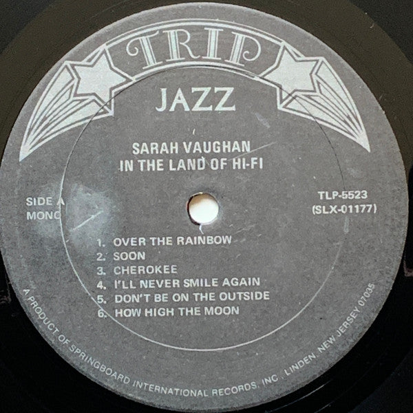 Sarah Vaughan : In The Land Of Hi-Fi (LP, Album, Mono, RE)