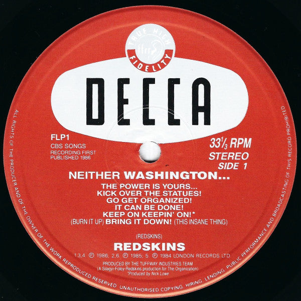 Redskins : Neither Washington Nor Moscow (LP, Album)