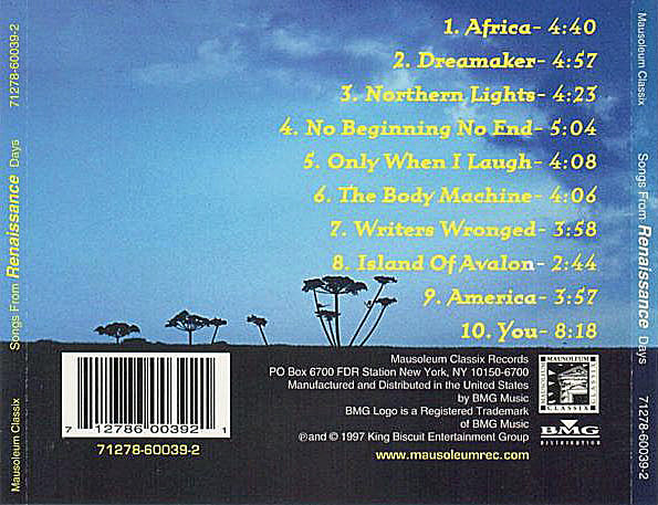 Renaissance (4) : Songs From Renaissance Days (CD, Album)