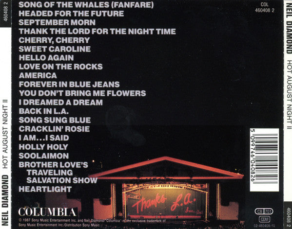Neil Diamond : Hot August Night II (CD, Album, RE)