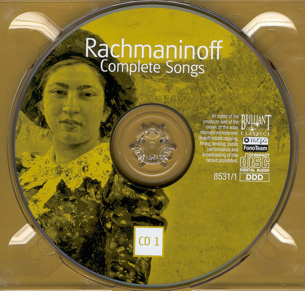 Sergei Vasilyevich Rachmaninoff : Complete Songs (3xCD, dig)