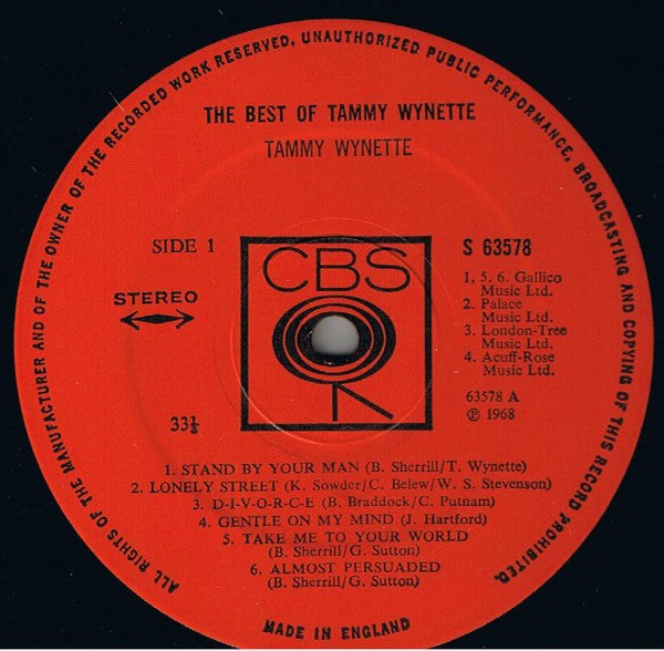 Tammy Wynette : The Best Of Tammy Wynette (LP, Comp)