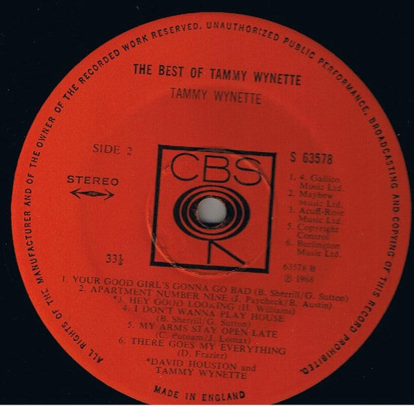 Tammy Wynette : The Best Of Tammy Wynette (LP, Comp)
