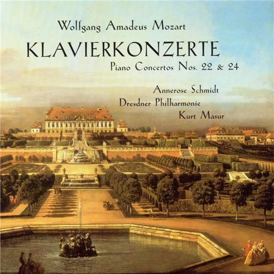 Wolfgang Amadeus Mozart - Annerose Schmidt, Dresdner Philharmonie, Kurt Masur : Piano Concertos Nos. 22 & 24 (CD, Comp, RE, RM)