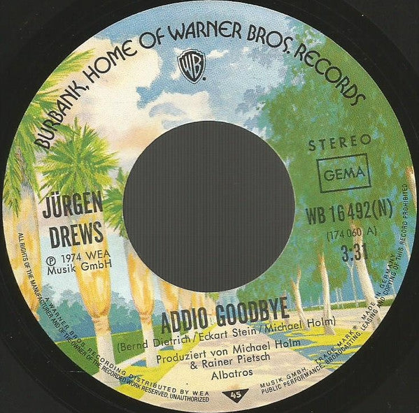 Jürgen Drews : Addio Goodbye (7", Single)